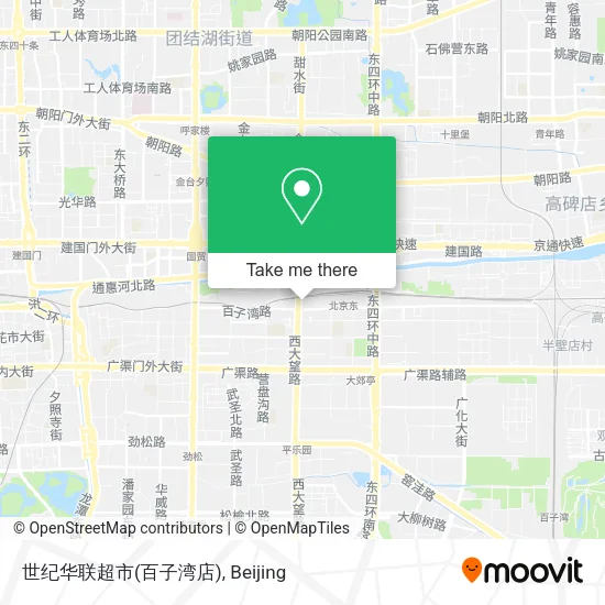 世纪华联超市(百子湾店) map