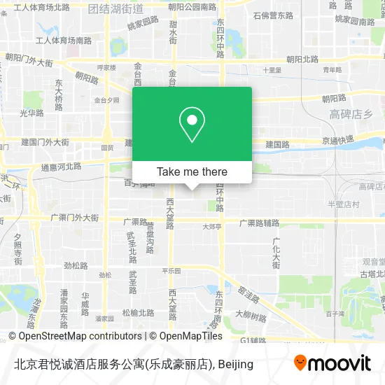 北京君悦诚酒店服务公寓(乐成豪丽店) map