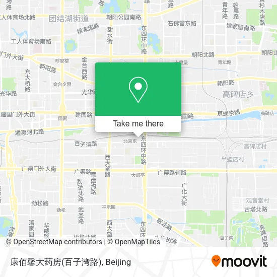康佰馨大药房(百子湾路) map