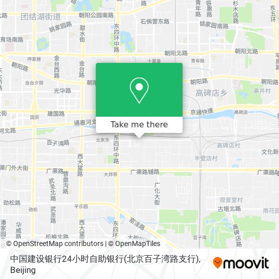 中国建设银行24小时自助银行(北京百子湾路支行) map