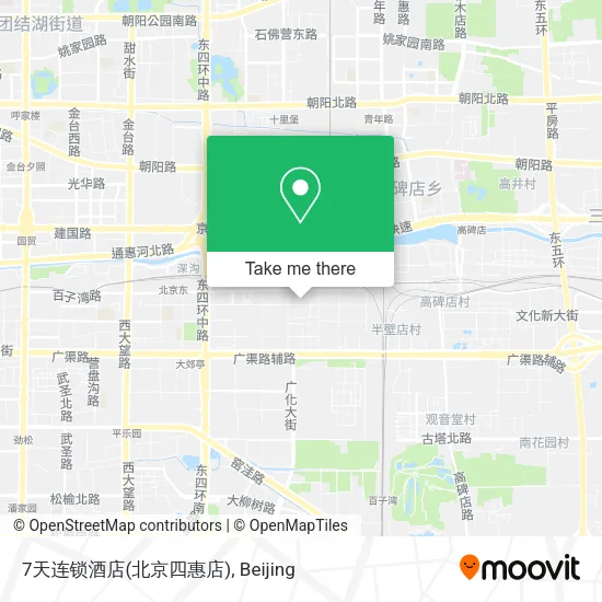 7天连锁酒店(北京四惠店) map