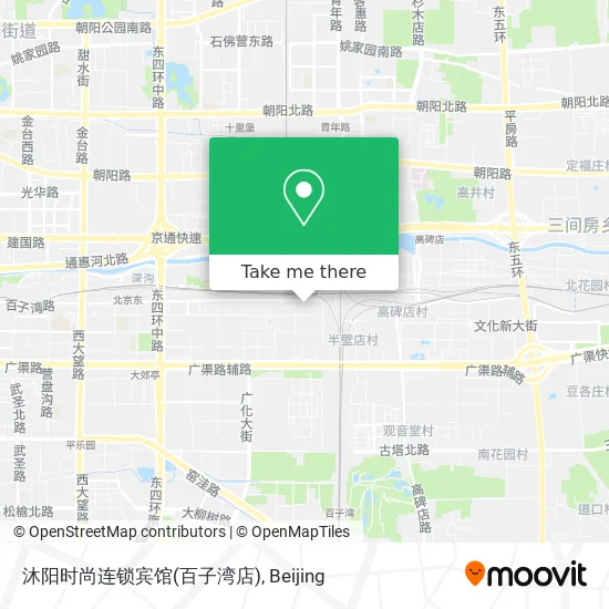 沐阳时尚连锁宾馆(百子湾店) map
