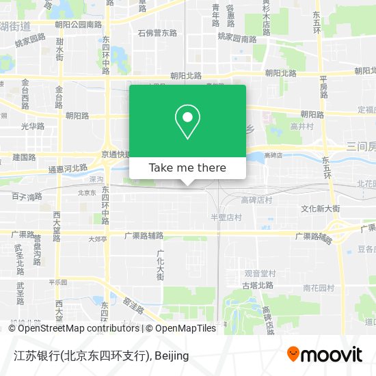 江苏银行(北京东四环支行) map