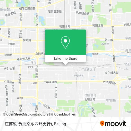 江苏银行(北京东四环支行) map