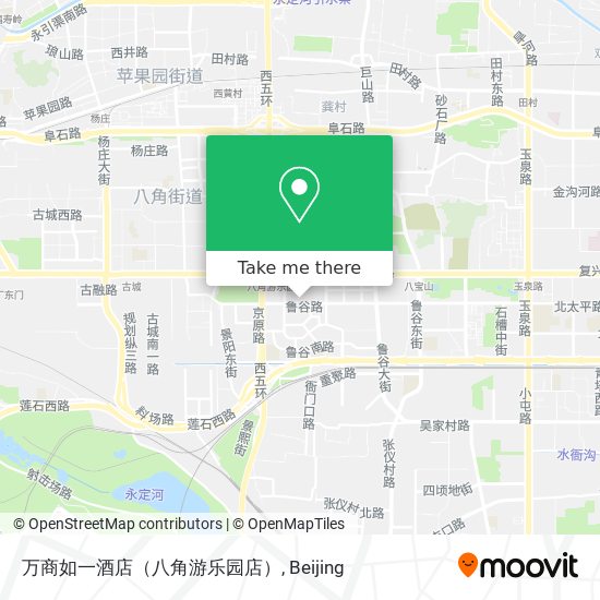 万商如一酒店（八角游乐园店） map