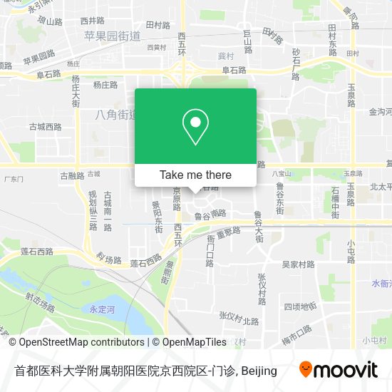 首都医科大学附属朝阳医院京西院区-门诊 map