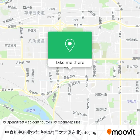 中直机关职业技能考核站(展龙大厦东北) map