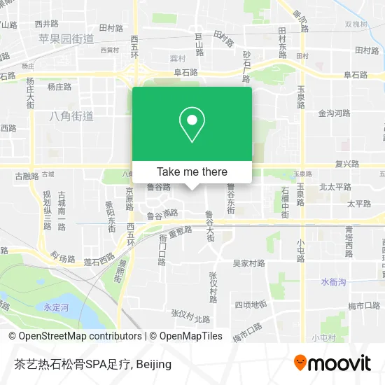 茶艺热石松骨SPA足疗 map