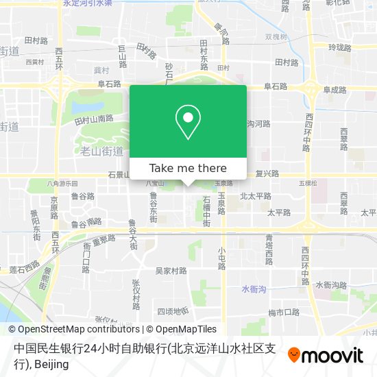 中国民生银行24小时自助银行(北京远洋山水社区支行) map