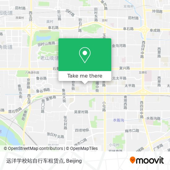 远洋学校站自行车租赁点 map