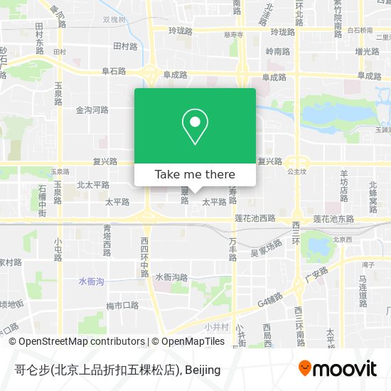 哥仑步(北京上品折扣五棵松店) map