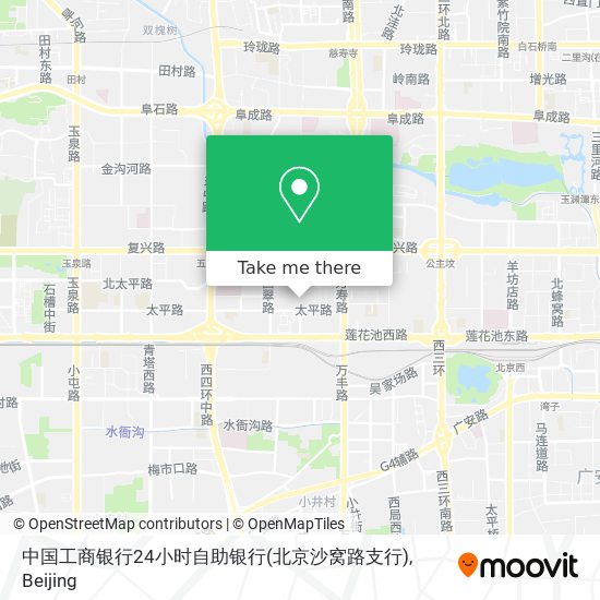 中国工商银行24小时自助银行(北京沙窝路支行) map
