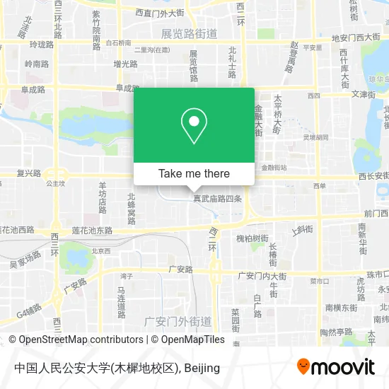 中国人民公安大学(木樨地校区) map