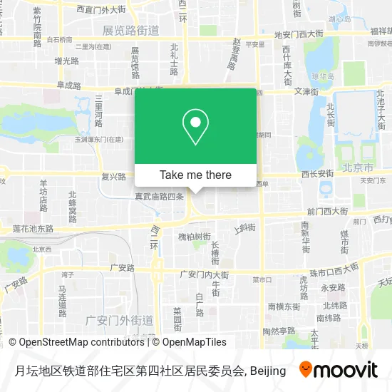 月坛地区铁道部住宅区第四社区居民委员会 map
