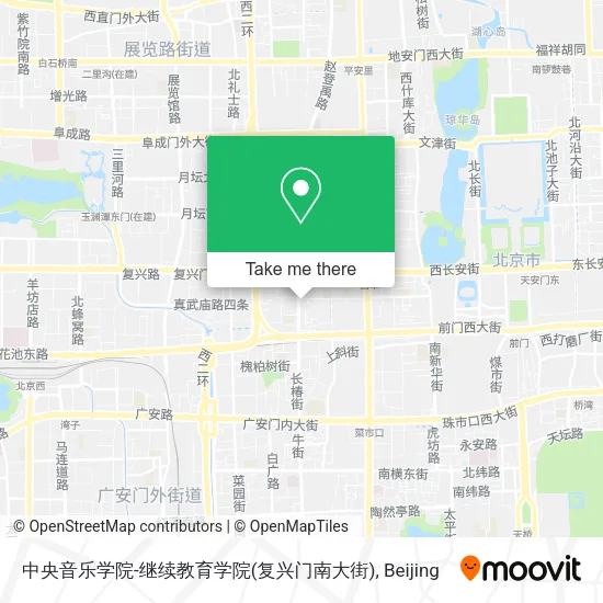 中央音乐学院-继续教育学院(复兴门南大街) map