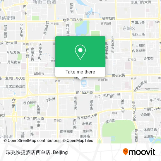 瑞兆快捷酒店西单店 map