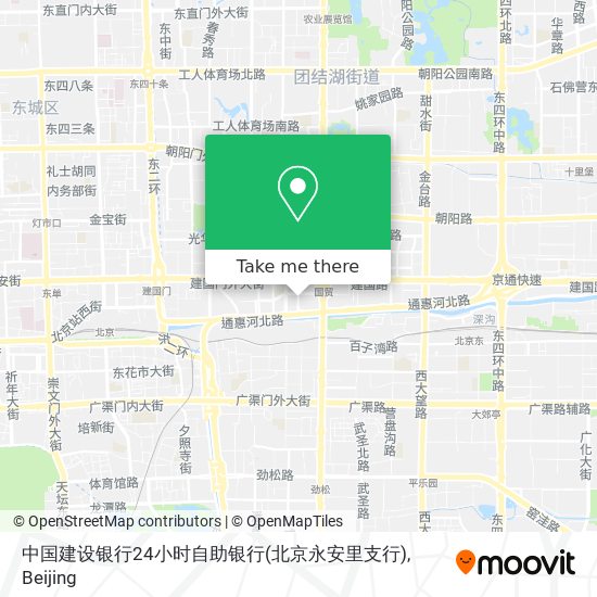 中国建设银行24小时自助银行(北京永安里支行) map
