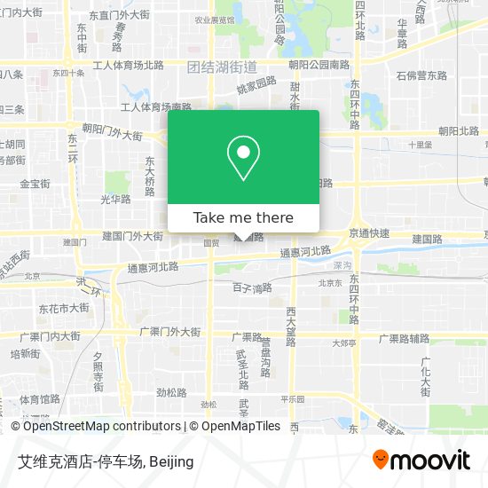 艾维克酒店-停车场 map