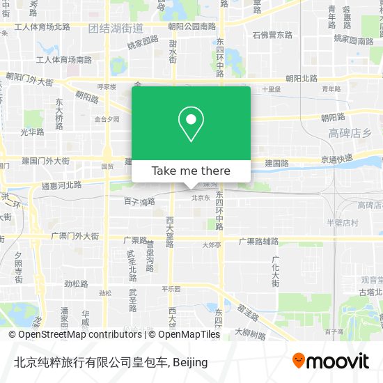 北京纯粹旅行有限公司皇包车 map