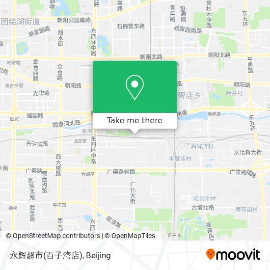 永辉超市(百子湾店) map