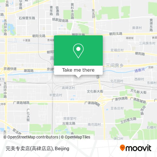 完美专卖店(高碑店店) map