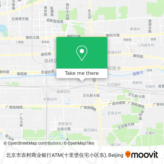 北京市农村商业银行ATM(十里堡住宅小区东) map