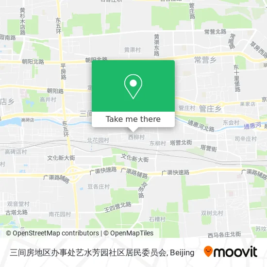 三间房地区办事处艺水芳园社区居民委员会 map