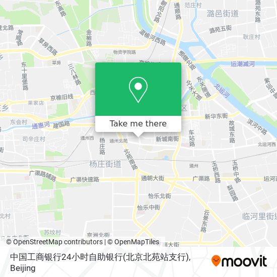 中国工商银行24小时自助银行(北京北苑站支行) map