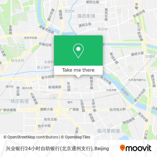 兴业银行24小时自助银行(北京通州支行) map
