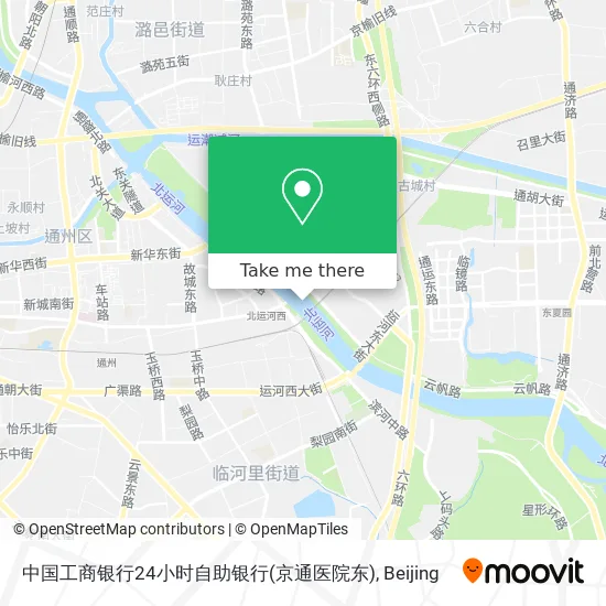 中国工商银行24小时自助银行(京通医院东) map