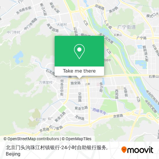 北京门头沟珠江村镇银行-24小时自助银行服务 map