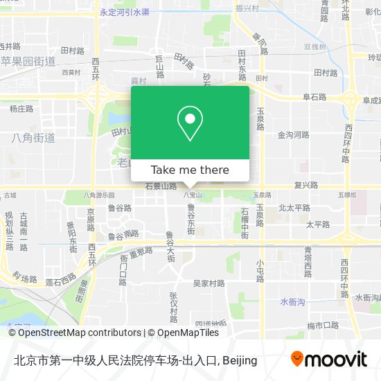 北京市第一中级人民法院停车场-出入口 map