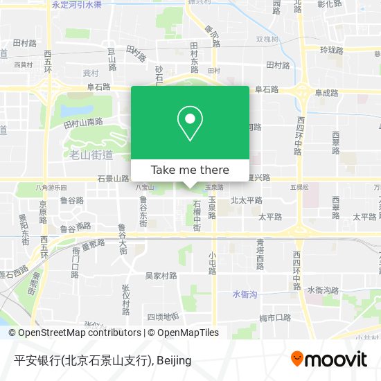 平安银行(北京石景山支行) map