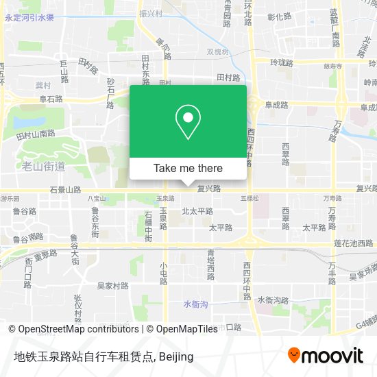 地铁玉泉路站自行车租赁点 map