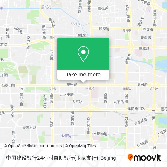 中国建设银行24小时自助银行(玉泉支行) map