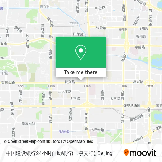 中国建设银行24小时自助银行(玉泉支行) map