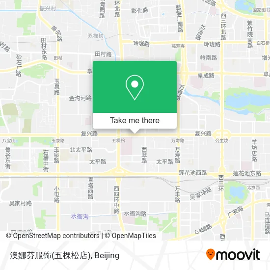 澳娜芬服饰(五棵松店) map