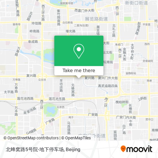 北蜂窝路5号院-地下停车场 map