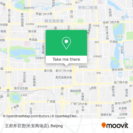 王府井百货(长安商场店) map