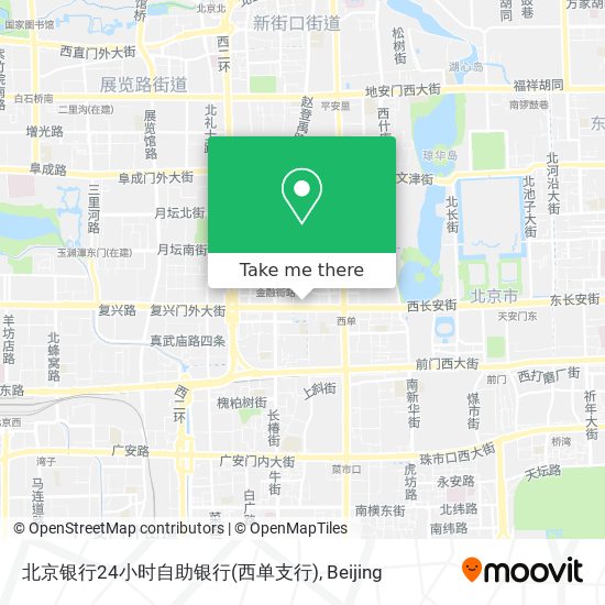 北京银行24小时自助银行(西单支行) map