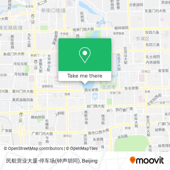 民航营业大厦-停车场(钟声胡同) map