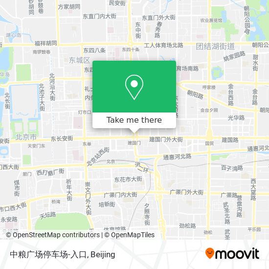 中粮广场停车场-入口 map
