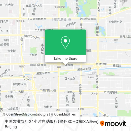 中国农业银行24小时自助银行(建外SOHO东区A座南) map