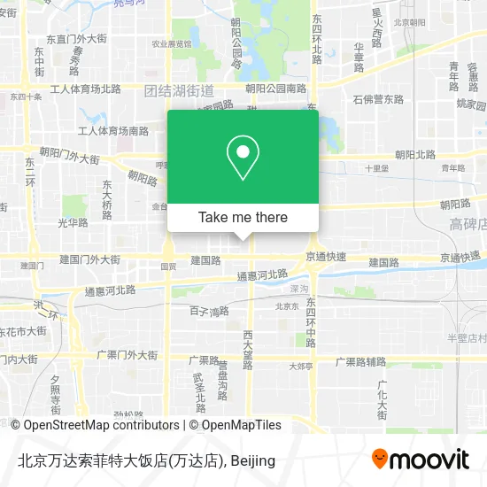北京万达索菲特大饭店(万达店) map