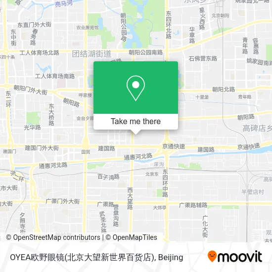 OYEA欧野眼镜(北京大望新世界百货店) map