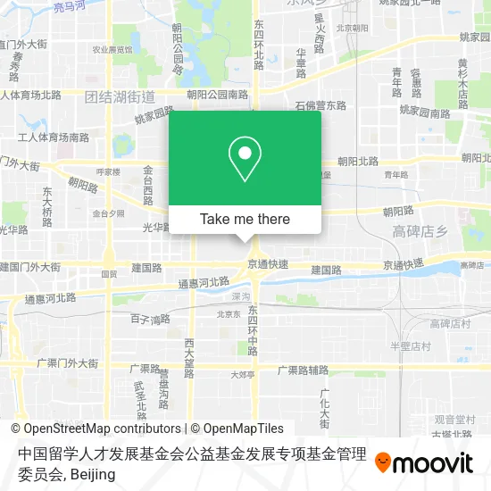 中国留学人才发展基金会公益基金发展专项基金管理委员会 map