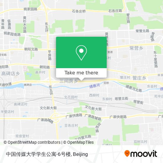 中国传媒大学学生公寓-6号楼 map