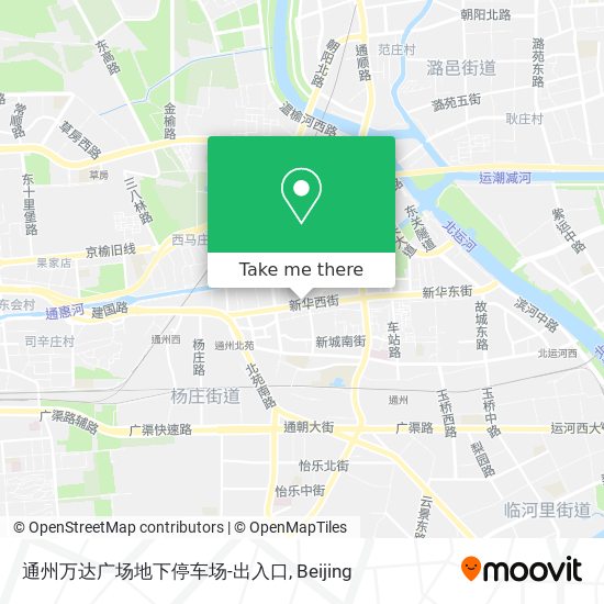 通州万达广场地下停车场-出入口 map