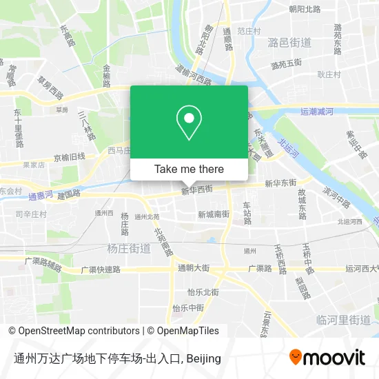 通州万达广场地下停车场-出入口 map