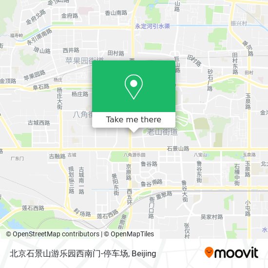 北京石景山游乐园西南门-停车场 map